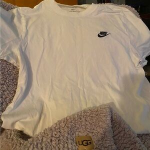 Nike White Tee with Black Logo